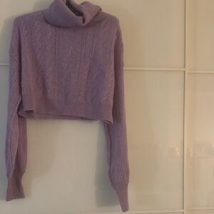 Free People Lavender Cowl Neck Sweater